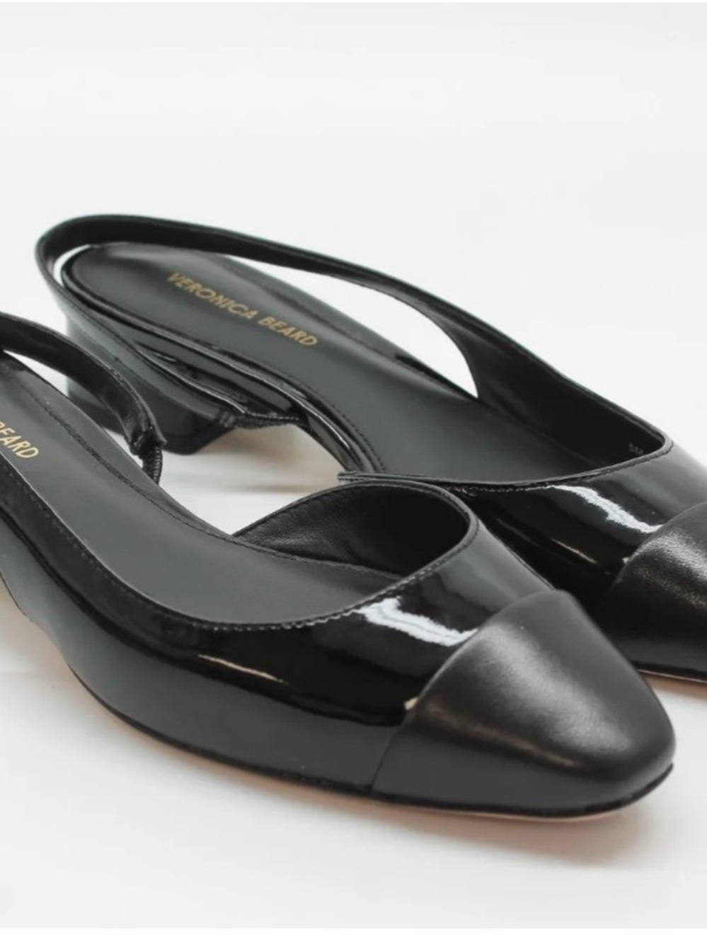 Veronica Beard Cecile Soft Patent Leather Cap Toe Shoe NWT Size 7.5